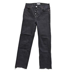 Re/Done Charcoal Straight Leg Jeans